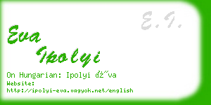 eva ipolyi business card